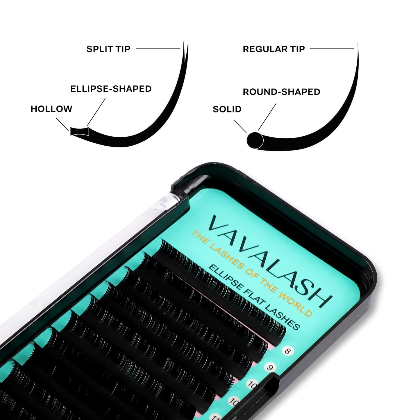 Ellipse Eyelash Extensions 0.15mm DD Curl 8-15mm Mixed Flat Eyelash Extension Supplies Light Lashes Matte Individual Eyelashes Salon Use Black Mink False Lashes Mink Lashes Extensions(DD-0.15-8-15mm)