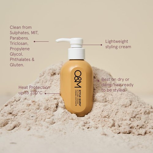 O&M Style Guru Styling Cream - Lightweight Texture for Volume & Shine | Vegan with Macadamia Oil, 150ml