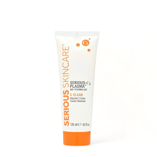 Serious Skincare - Hydrating C3 Vitamin C Facial Cleanser - Gentle Face Wash with Hydrolyzed Collagen - Botanical Extracts - For Dry and Mature Skin - 4 oz.