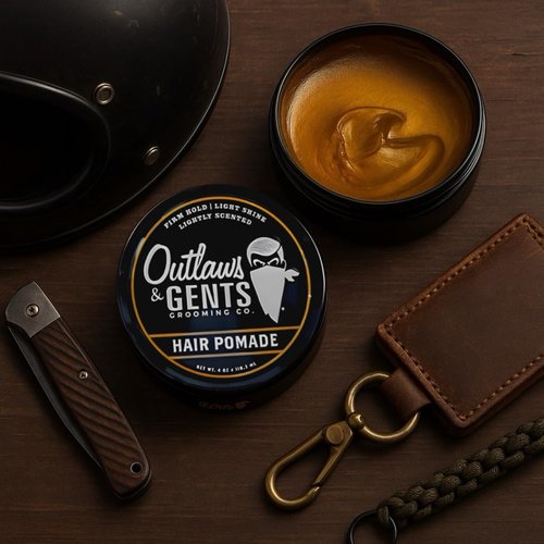 Outlaws & Gents Grooming Co. Hair Pomade - Firm Hold Styling Pomade for Men | Classic & Modern Hairstyles