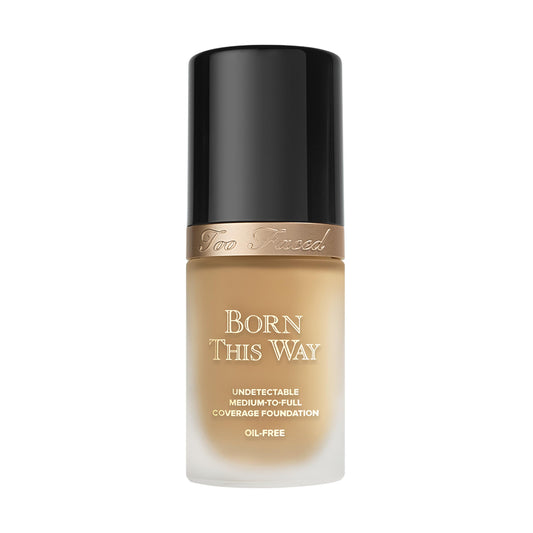 Too Faced Born This Way Natural Finish Longwear Liquid Foundation | Medium-To-Full Coverage | Hydrating + Oil Free, 1 Fl Oz, Sand