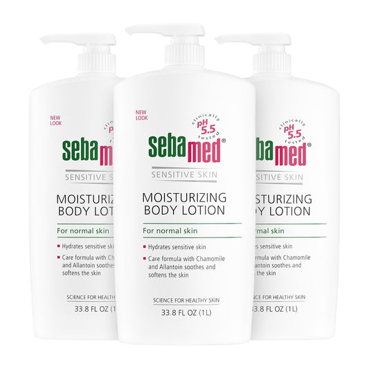 SEBAMED Moisturizing Body Lotion - pH 5.5 Dermatologist Recommended | Paraben-Free, 33.8 oz (Pack of 3)