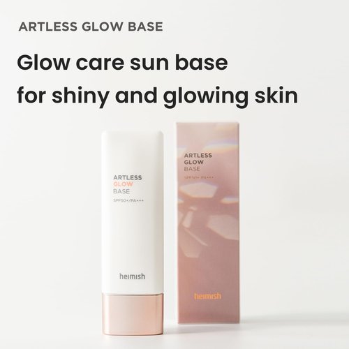 HEIMISH Artless Glow Base - Multipurpose Makeup Primer & Highlighter | Lightweight Hydrating Formula with SPF 50+ - 1.35fl.oz/40ml