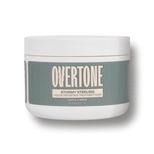 Overtone Semi-Permanent Hair Color Conditioner - Stormy Sterling, 8 oz | Nourishing, Damage-Free Formula with Shea Butter & Coconut Oil