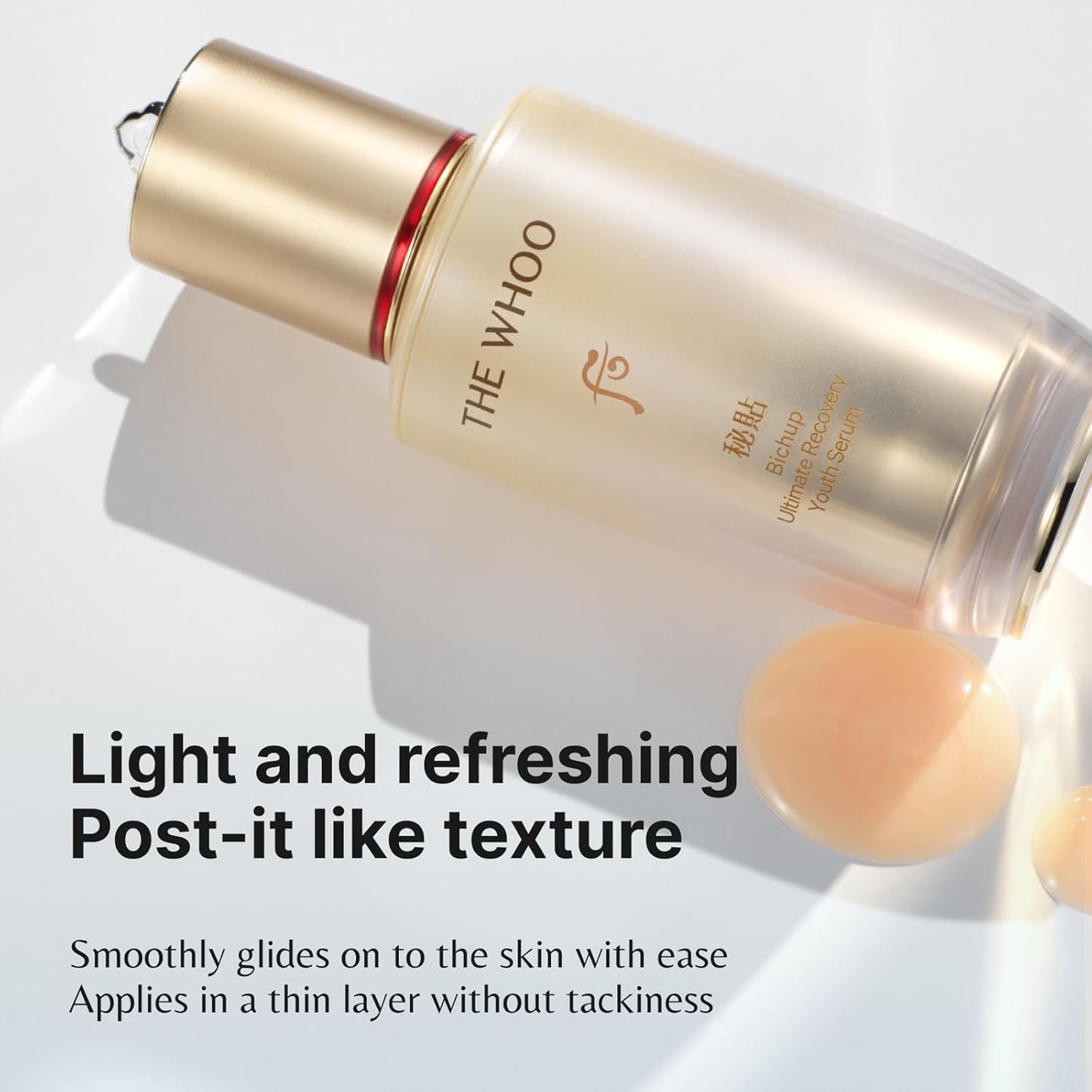 The Whoo Bichup Ultimate Recovery Youth Serum - Intensive Anti-Aging Skincare with NAD+ & Ceramide for Wrinkles | Day & Night Firming Treatment