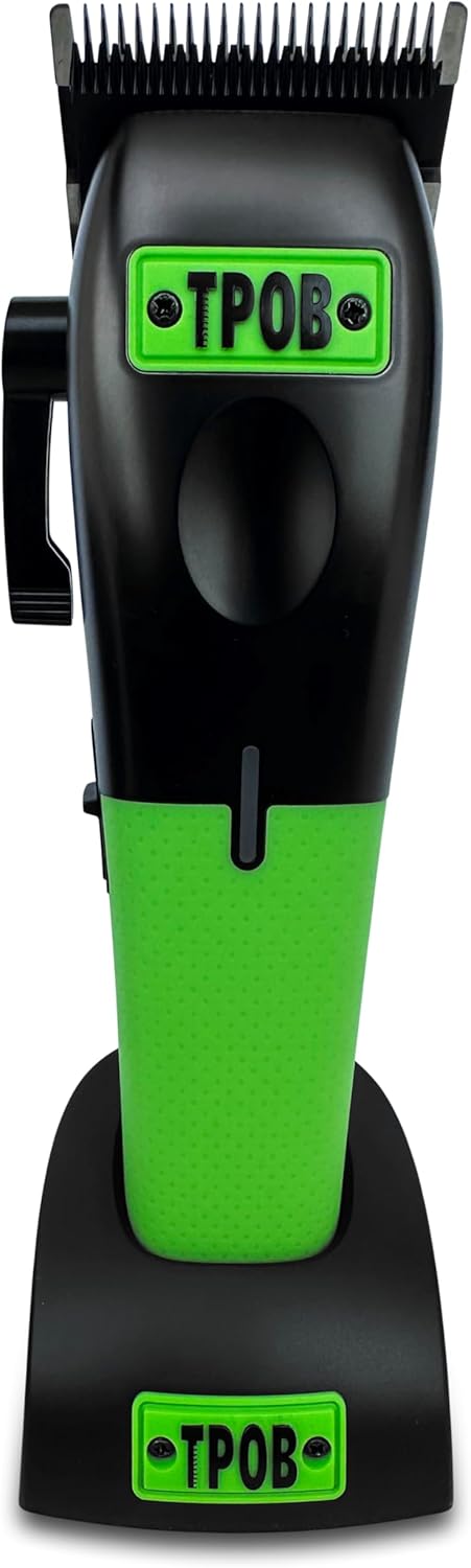 TPOB Barber Hair Clippers for Men - 7500 RPM Performance with Rubber Grips | Black/Green/Pink