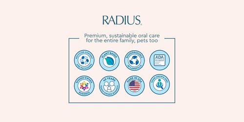 Radius Flex Brush Toothbrush - Soft Bristles for Gum Health | BPA Free & ADA Accepted - Purple