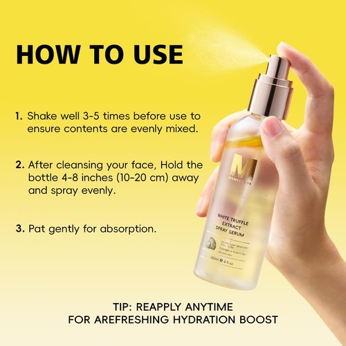 2Pack MSMEESUYA White Truffle First Spray Serum, Hydrating Face Mist & Lightweight Facial Mist, Glow Boost Moisturizing Formula for Radiant, Smooth Skin, Non-Comedogenic, 120ml/ 4.05 fl oz