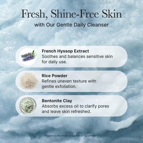 ARENCIA Hyssop Face Scrub - Brightening & Deep-Cleansing Exfoliator for All Skin Types (4.23oz)