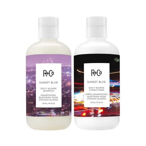 R+Co Sunset Blvd Daily Blonde Shampoo & Conditioner Duo - 8.5 Fl Oz Set for Vibrant Blonde Care
