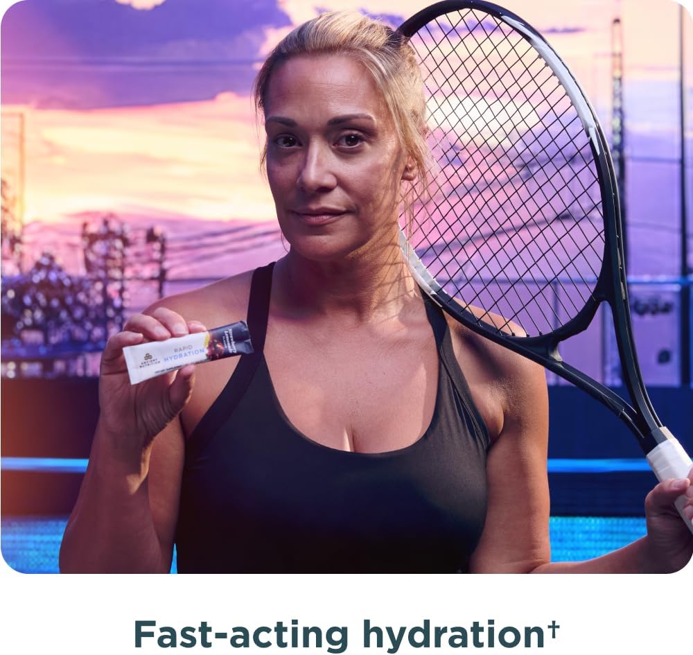 Ancient Nutrition Rapid Hydration Powder - Strawberry Lemonade Flavor | Natural Electrolytes for Optimal Body Hydration - 15 Servings