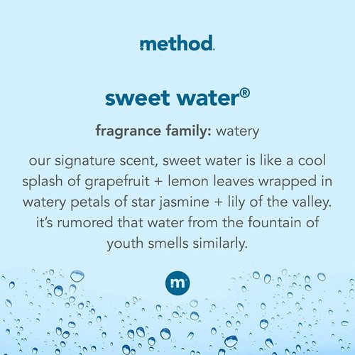 Method Gel Hand Soap - Sweet Water Scent | 12 Fl Oz - Pack of 3 for Refreshing Cleanliness