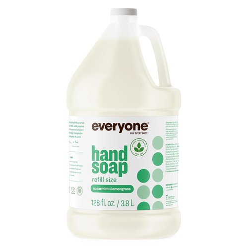 Everyone Liquid Hand Soap Refill - 1 Gallon Spearmint & Lemongrass | Made with Essential Oils
