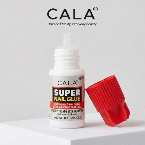 CALA Super Nail Glue – Professional Quick Dry Nail Glue Adhesive for False Nails, Tips & Art Accessories – Salon Quality Strong Hold for Natural Nail Repair (Pack of 3)