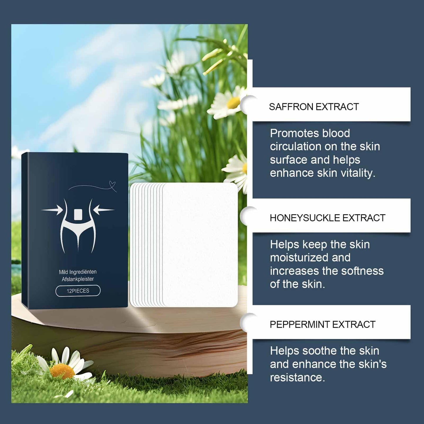 Rejuvacare Ozem Patch, Gentle and Safe to Touch the Skin, Firming, Moisturizing, Gentle (5Pcs)