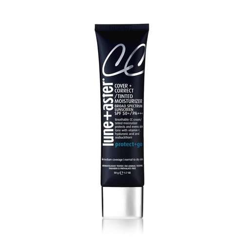 Lune+Aster CC Cream - Broad Spectrum SPF 50 | Medium Coverage Color Correcting for Dewy Glow