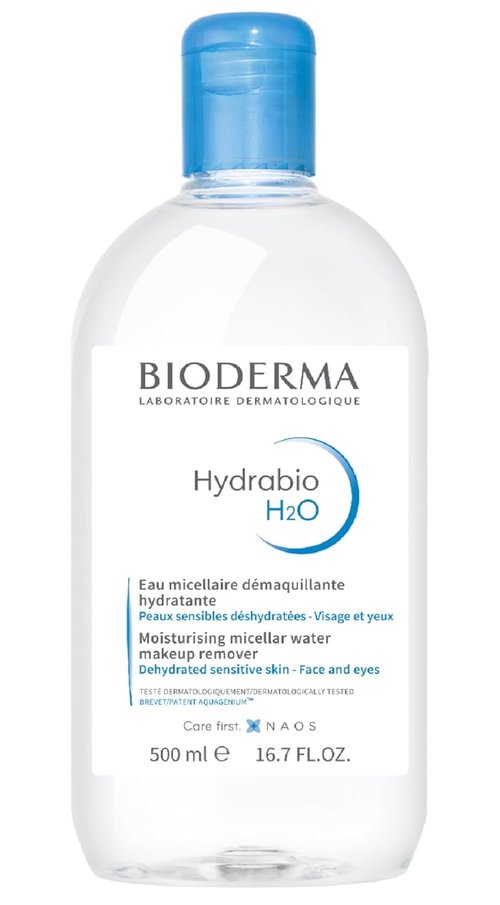 Bioderma - Hydrabio H2O Micellar Water - Gentle Face Cleanser & Makeup Remover for Sensitive Skin