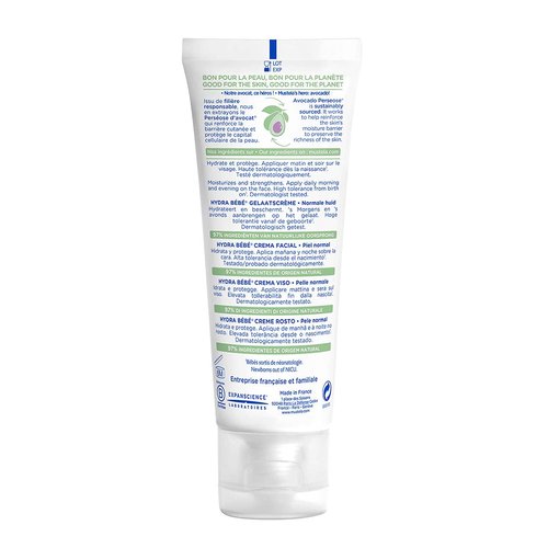 Mustela Hydra Bebe Face Cream - Daily Baby Moisturizer with Avocado, Jojoba Oil & Shea Butter - 1.35 fl. oz.