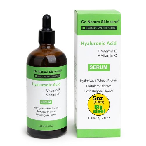 Hyaluronic Acid Serum by Skiennix - 100% Pure Anti-Aging Formula | 5oz Hydrating & Brightening for All Skin Types