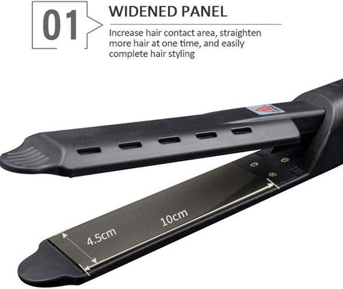 Hair Iron, Ceramic Tourmaline Ionic Flat Iron Hair Straightener, Dual use Dry and Wet for Hair Care Adjustable Temperature, for All Hair Types