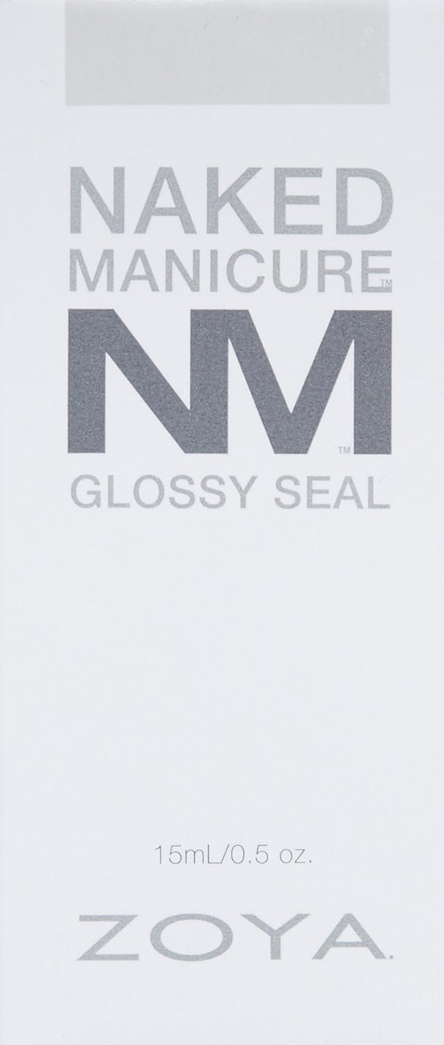 ZOYA Naked Manicure Glossy Seal Top Coat - High-Gloss Finish | 0.5 Fl. Oz.