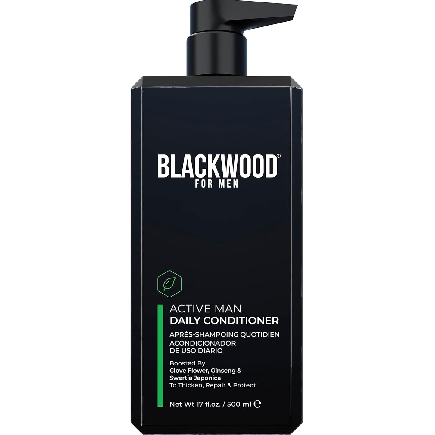 BLACKWOOD FOR MEN Active Man Daily Hair Conditioner - Thickening & Nourishing Treatment, 17 oz