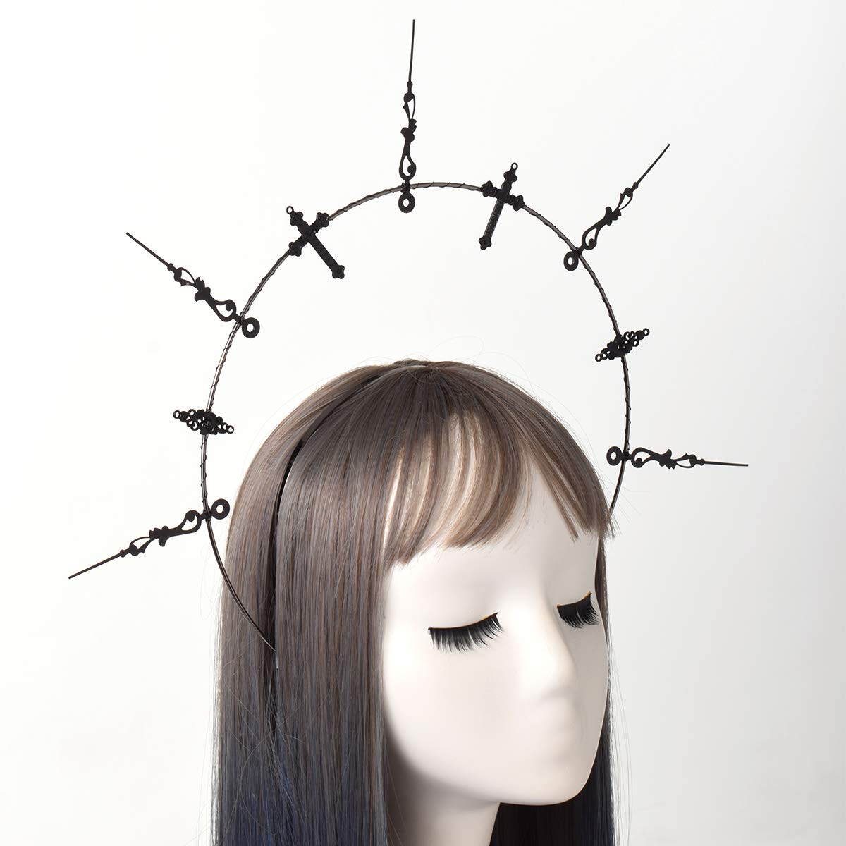 BLESSUME Mary Halo Crown Headband Goddess Headwear Halloween Costume Headpiece Headdress for Cosplay Party (N)