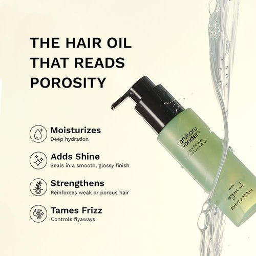 HARUHARU Wonder Black Bamboo Hair Oil - Lightweight Frizz-Free Formula with Argan Oil | 2.70 fl. oz.
