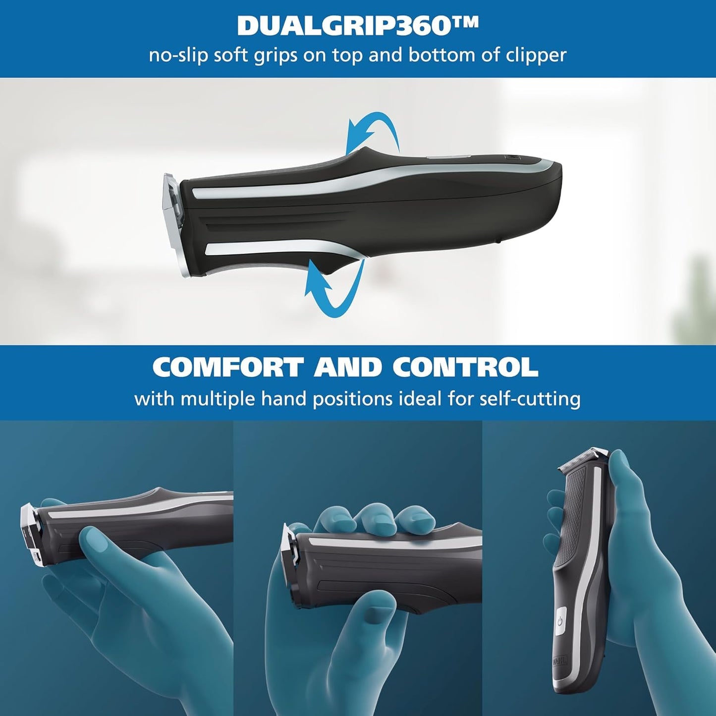 Wahl Clipper Self-Haircut Pro - Cordless Lithium Ion Hair Clippers for Easy DIY Haircuts | Model 3026122