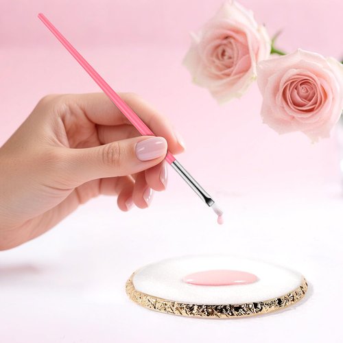 CHEMAILON 25 Piece Nail Art Tools, Nail Brush Set,Palette, Stand & 2-way Acrylic Silicone Engraving Pen Dotting Pen Tools,For Nail Art DIY Home