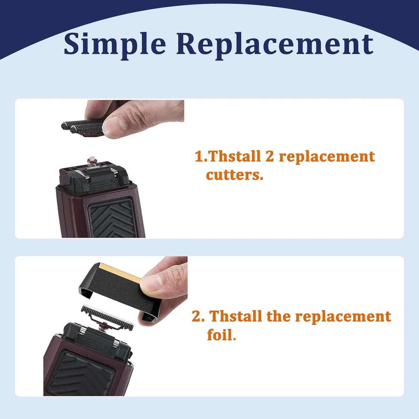Wahl Professional Replacement Foil & Cutter Bar - Super Close Shave for 7031-100 & 7043-100 Models, Black