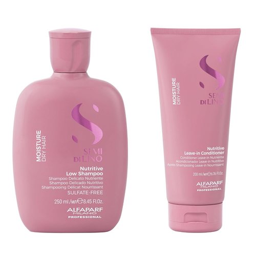 ALFAPARF MILANO Moisture Nutritive Shampoo & Conditioner Set - Sulfate-Free for Dry Hair | Color Safe, Adds Shine & Softness