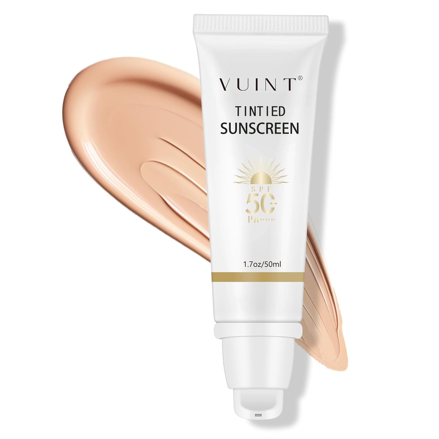 Vuint Tinted Sunscreen SPF 50 - Lightweight, Non-Greasy Broad Spectrum Protection for Sensitive Skin | Hydrating & Waterproof