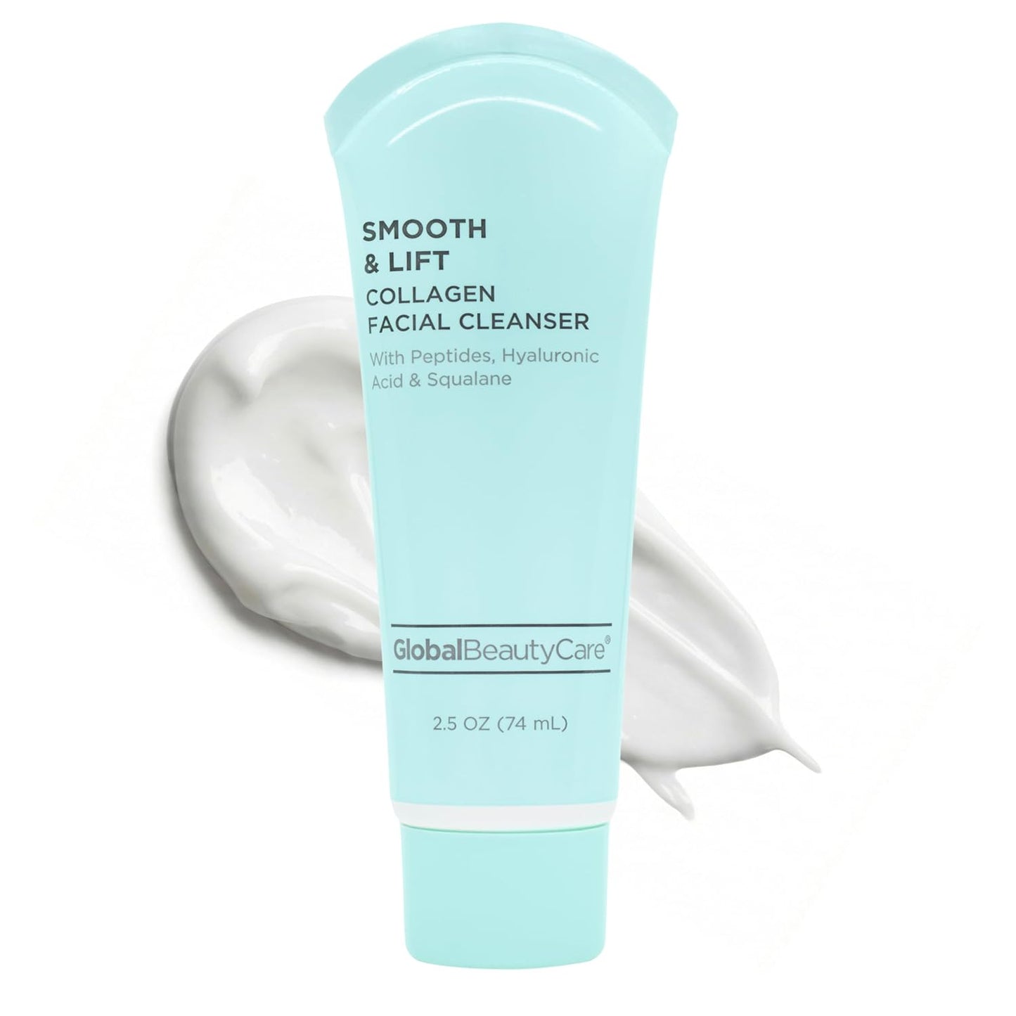 Global Beauty Care Collagen Facial Cleanser - Hydrating Daily Wash with Peptides & Hyaluronic Acid, 2.5 fl oz