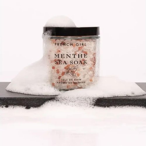 French Girl Mint Bath Salts - Soothing Epsom Salt Blend for Muscle Relief & Detox | Vegan & Cruelty-Free, 10oz