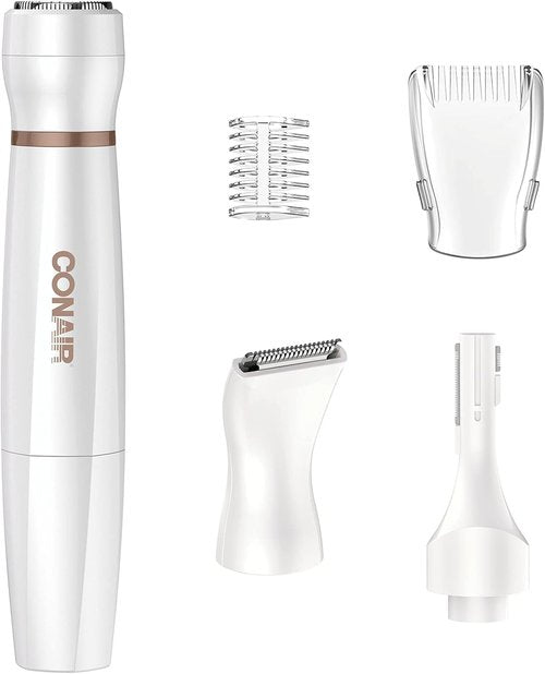 Conair All-In-1 Facial Hair Removal | Cordless Electric Trimmer for Face, Ears, Nose & Bikini Lines