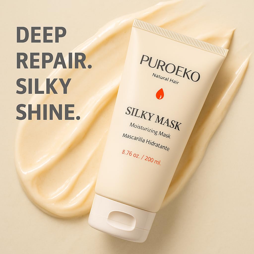 Silky Mask | Natural Formula Hair Mask for Deep Hydration & Frizz Reduction - 8.8 oz