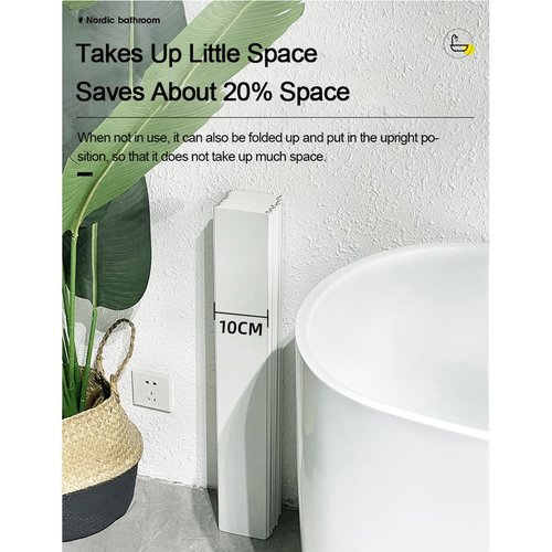 Adjustable Foldable Dust-Proof Bathtub Cover White,Waterproof Shutter Bathtub Tray & Laptop Desk 2 in 1 Fits Most Tubs,Modern Bath Tub Racks for Home (0.8Mx1.8M（2.62FTx5.9FT）, 0.24in Thick)