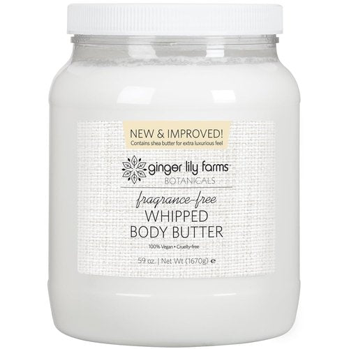 Ginger Lily Farms Whipped Body Butter - Ultra-Hydrating, 100% Vegan & Cruelty-Free, 59 Ounces