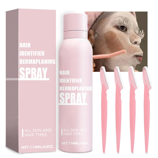Hair Identifier Spray for Face Shaving, Skin Face Hair Identifying Spray With Razors, Hair identifier Set for Women Face Dermaplaning