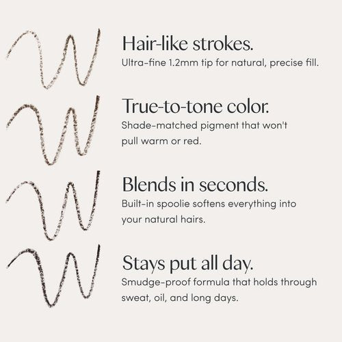 Ravie Beauty Easy Everyday™ Brow Pencil - Smudge-Proof, Hair-Like Strokes, 1.2mm Precision Tip | Vegan Dark Brown