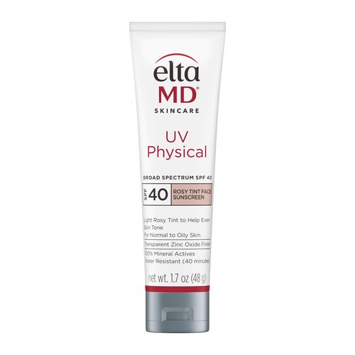EltaMD UV Physical Tinted Sunscreen for Face, 100% Mineral Active Sunscreen