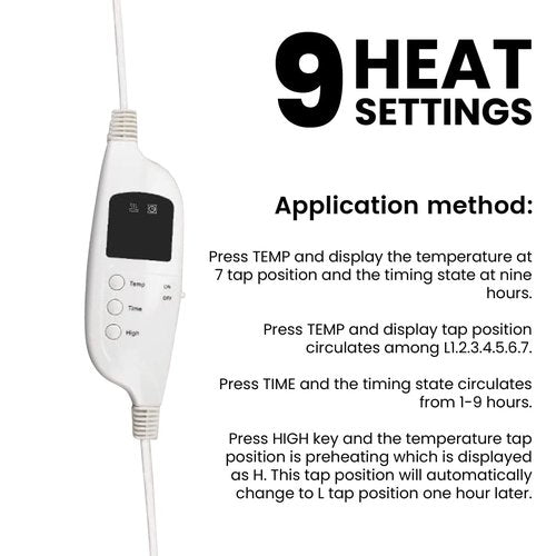 ForPro Professional Collection Fleece Massage Table Warmer - Extra Large 31" x 72" | 9 Heat Settings & LED Controller