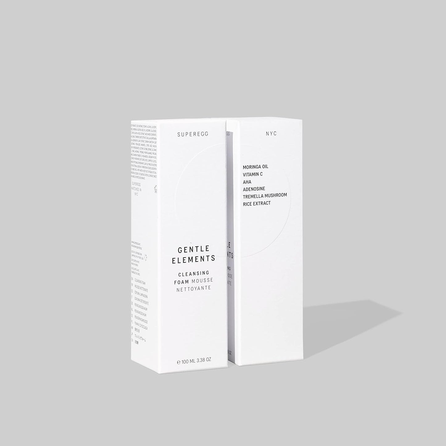 SUPEREGG Cleansing Foam - Gentle Elements Foaming Cream with Vitamin C & AHA for Youthful Skin | 100 ML / 3.4 FL OZ