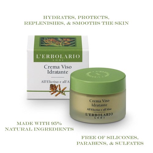 L'Erbolario Moisturizing Face Cream - Hydrating & Nourishing Daily Moisturizer - Non-Greasy Formula | 1.6 oz