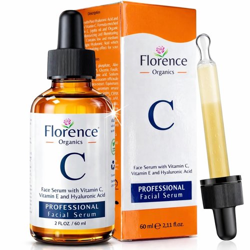 Regine Switzerland Vitamin C Serum - Anti-Aging Formula with Hyaluronic Acid & Vitamin E | 2 Fl Oz for Glowing Skin