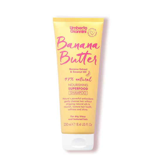 Umberto Giannini Banana Butter Shampoo - Nourishing Vegan Formula for Dry, Textured Hair | Moisturizing 300ml