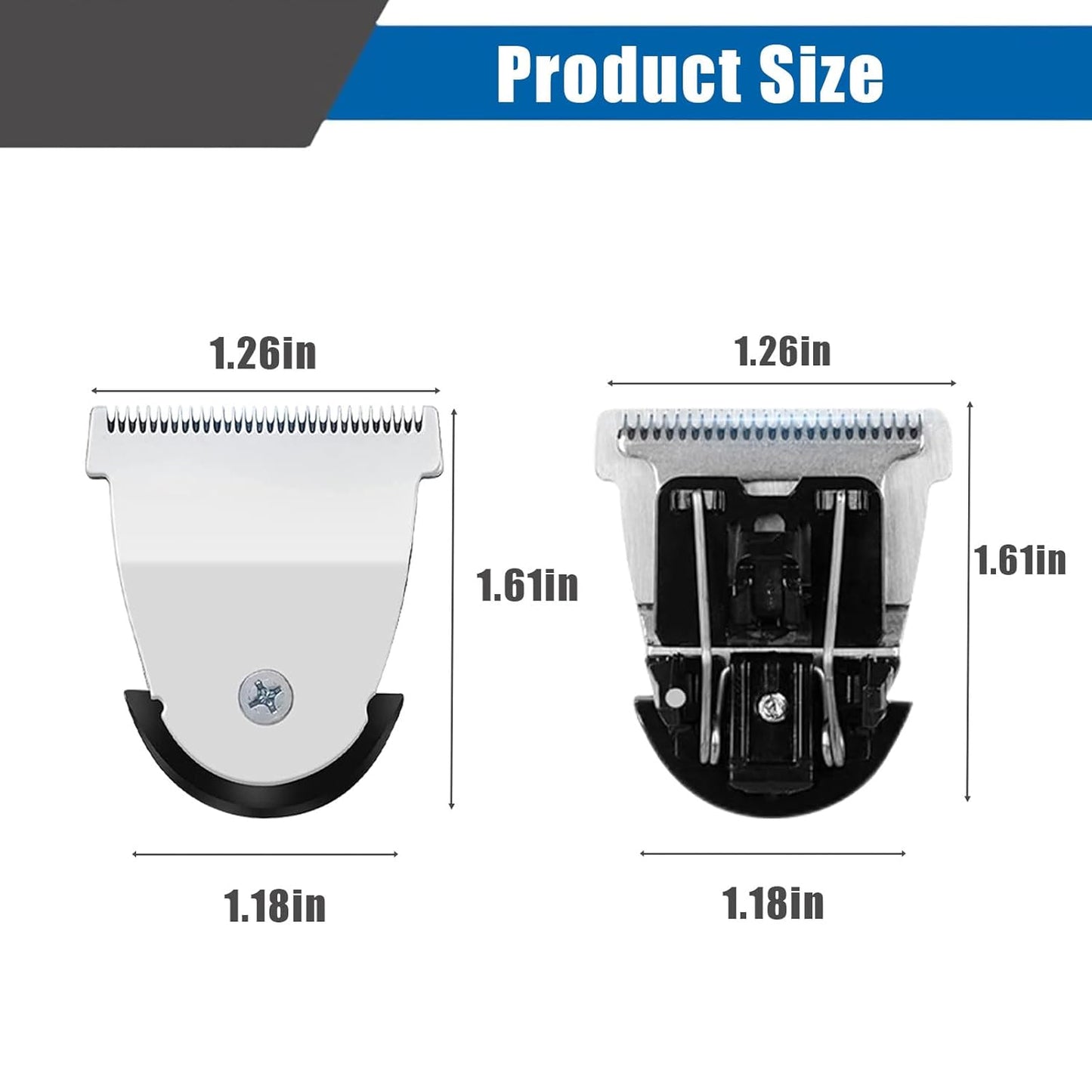 Wahl Detachable Hair Clipper Replacement Blades - Compatible with Mag Trimmers 8841/8700 | 2-Pack