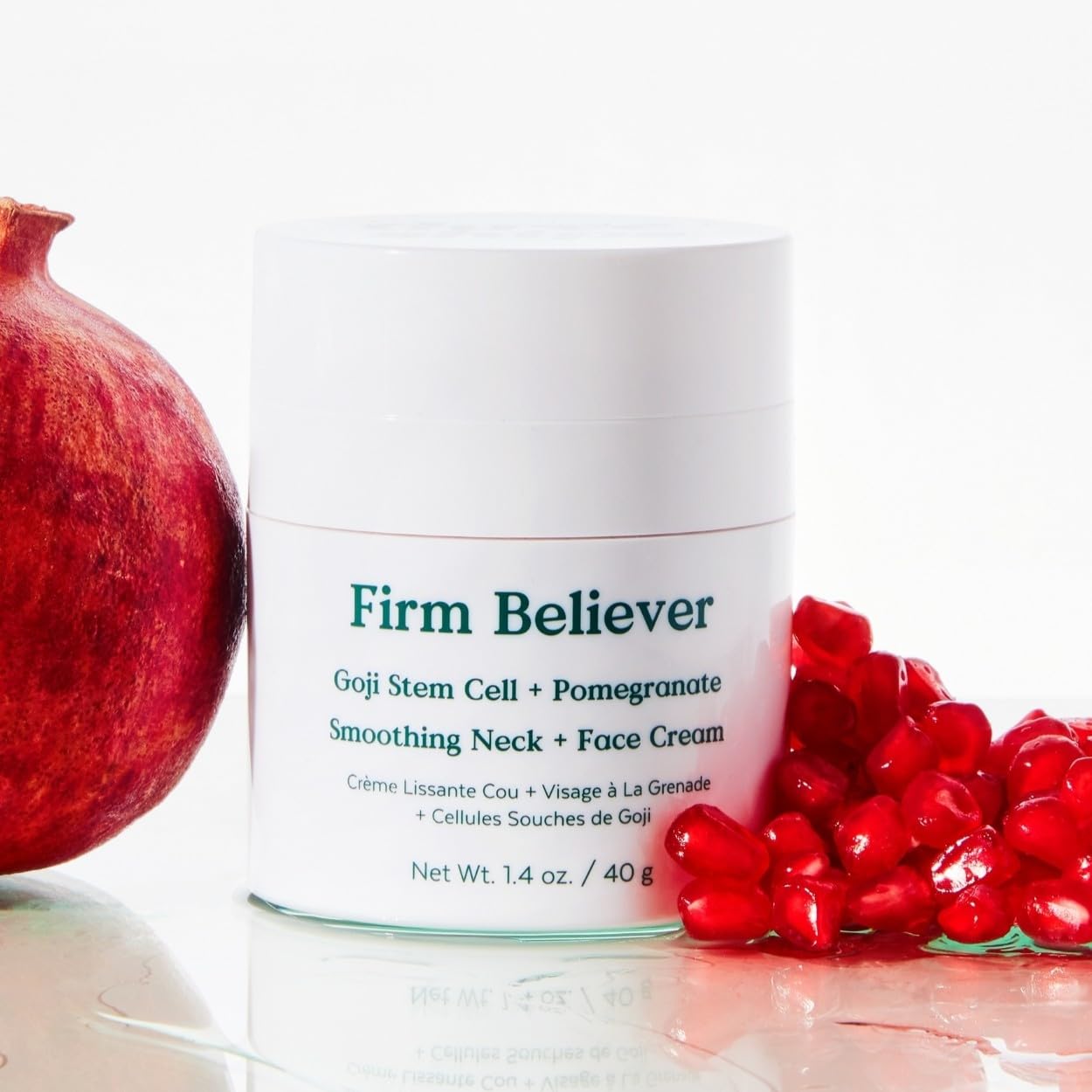 Three Ships - Firm Believer Goji Stem Cell & Pomegranate Face Cream | Moisturizes & Smooths Skin | Vegan & Cruelty-Free (1.4 oz | 40 g)