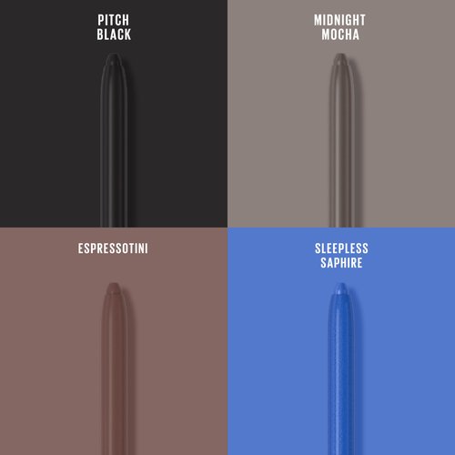 Maybelline Tattoo Studio Automatic Gel Pencil Waterproof Eyeliner, Blendable, Smudge Resistant, Matte Eyeliner For Up To 36HR Wear, Pitch Black (Smokey Black), Packaging May Vary